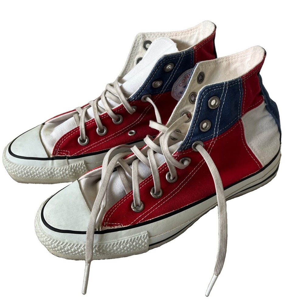 Vtg 90s Converse Chuck Taylor All Star USA Made‎  Red White & Blue Men 5 Women 7